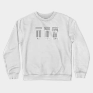 Greek Columns Minimalist Design with Names Crewneck Sweatshirt